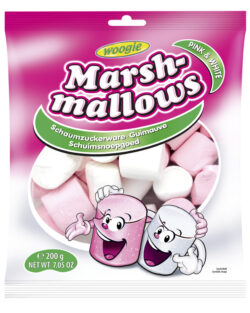 Woogie Pianki Marshmallows Pink & White 200g