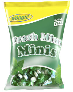 WOOGIE Pastylki Pudrowe Miętowe Mini Mint 50g bez cukru
