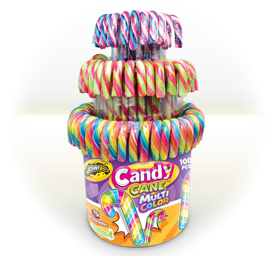 Świąteczne Lizaki Laski Choinkowe Candy Cane Multicolour 100 szt.