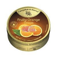 Landrynki Pomarańczowe W Puszce C&H 200g Orange Drops Cavendish & Harvey