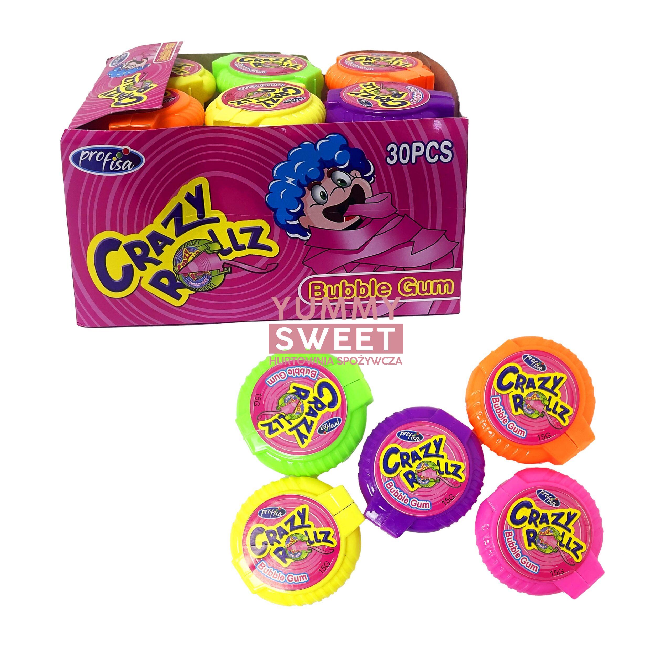 Guma metrowa CRAZY ROLL guma do żucia 15g 30szt.