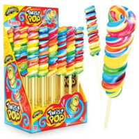 Lizak karmelowy JOHNY BEE TWIST POP 50g 24szt.