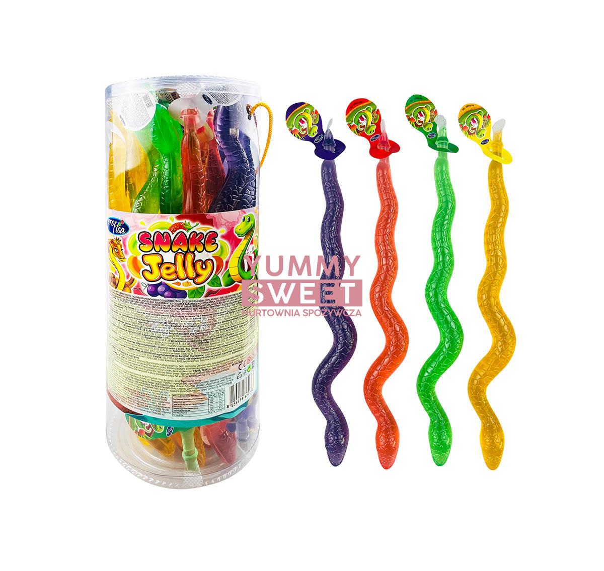 Żelki Galaretki węże SNAKE JELLY 80g x 24 szt.
