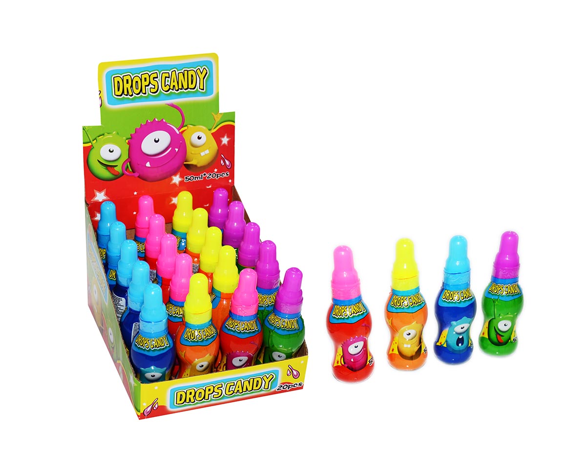 Słodki żel o smaku owocowym w kropelkach Candy Spray 50 ml